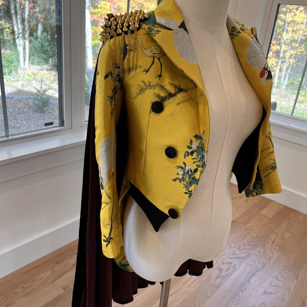 Tuxedo Action Boy's 3-Piece Suit Embroidered Tuxedo Swallowtail Yellow